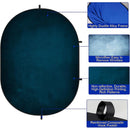 Kate Backdrop Reversible Collapsible Background with Attachment Loops (Mottled Dark Blue/Light Blue, 6.5 x 5')