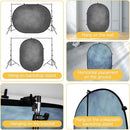 Kate Backdrop Reversible Collapsible Background with Attachment Loops (Mottled Light Blue/Light Gray, 6.5 x 5')