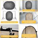 Kate Backdrop Reversible Collapsible Background with Attachment Loops (Mottled Gray/Light Brown, 6.5 x 5')
