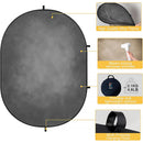 Kate Backdrop Reversible Collapsible Background with Attachment Loops (Mottled Gray/Light Brown, 6.5 x 5')
