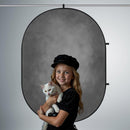 Kate Backdrop Reversible Collapsible Background with Attachment Loops (Mottled Gray/Light Brown, 6.5 x 5')