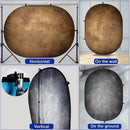 Kate Backdrop Reversible Collapsible Background with Attachment Loops (Mottled Gray/Brown, 6.5 x 5')