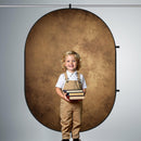 Kate Backdrop Reversible Collapsible Background with Attachment Loops (Mottled Gray/Brown, 6.5 x 5')