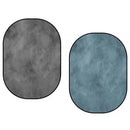 Kate Backdrop Abstract Texture Collapsible Backdrop (Smoke Blue/Dark Gray, 6.5 x 5')