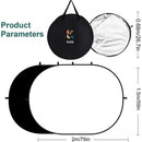 Kate Backdrop Reversible Collapsible Background with Attachment Loops (Blue/Gray, 6.5 x 5')