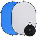 Kate Backdrop Reversible Collapsible Background with Attachment Loops (Blue/Gray, 6.5 x 5')