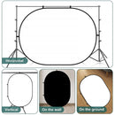 Kate Backdrop Reversible Collapsible Background with Attachment Loops (Blue/Gray, 6.5 x 5')
