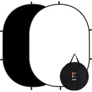 Kate Backdrop Reversible Collapsible Background with Attachment Loops (White/Black, 6.5 x 5')