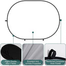 Kate Backdrop Reversible Collapsible Background with Attachment Loops (White/Gray, 6.5 x 5')
