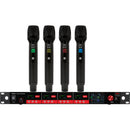 Galaxy Audio CSL4-HHHHM 4-Channel Digital Wireless System with 4 Handheld Microphone Transmitters (516 to 558 MHz)