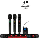Galaxy Audio CSL4-HHHVM 4-Channel Digital Wireless System with 3 Handheld & 1 Lavalier Microphones (516 to 558 MHz)