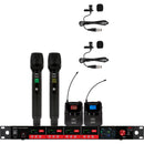 Galaxy Audio CSL4-HHVVM 4-Channel Digital Wireless System with 2 Handheld & 2 Lavalier Microphones (516 to 558 MHz)