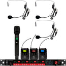 Galaxy Audio CSL4-HSSSM 4-Channel Digital Wireless System with 1 Handheld & 3 Headset Microphones (516 to 558 MHz)