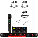 Galaxy Audio CSL4-HVVVM 4-Channel Digital Wireless System with 1 Handheld & 3 Lavalier Microphones (516 to 558 MHz)