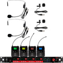 Galaxy Audio CSL4-SSVVM 4-Channel Digital Wireless System with 2 Headset & 2 Lavalier Microphones (516 to 558 MHz)
