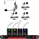 Galaxy Audio CSL4-SVVVM 4-Channel Digital Wireless System with 1 Headset & 3 Lavalier Microphones (516 to 558 MHz)