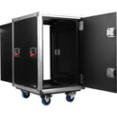 Gator EXPO Series 16U Slam Rack with Hideaway Sliding Lids