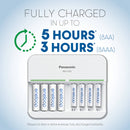 Panasonic eneloop Quick Charger with 4-Pack AAA + 4-Pack AA Ni-MH Batteries