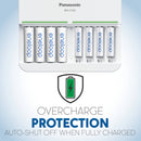 Panasonic eneloop Quick Charger with 4-Pack AAA + 4-Pack AA Ni-MH Batteries