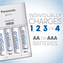 Panasonic eneloop Charger with 4-Pack AAA Ni-MH Batteries