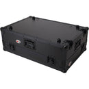 ProX Gig-Ready Series Flight Case for DDJ-FLX10 / REV5 / REV7 / GRV6 DJ Controllers with Laptop Shelf, Wheels, and LED (All-Black, 2 RU)