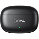 BOYA mini 2 2-Person Wireless Microphone System with One Receiver with Lightning Connector (Black, with Charging Case)