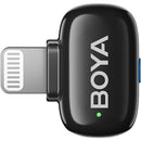 BOYA mini 2 2-Person Wireless Microphone System with One Receiver with Lightning Connector (Black, with Charging Case)