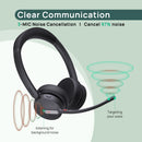 Yealink BH70 Stereo Wireless Bluetooth Headset for Unified Communications with USB-C/A Adapter