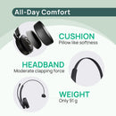 Yealink BH70 Mono Wireless Bluetooth Headset for Microsoft Teams with USB-C/A Adapter