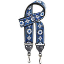 Jodi Head Woven 2" Brocade Vintage 70s Pattern Camera Strap (Blue & White Floral)