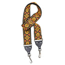 Jodi Head Woven 2" Brocade Vintage 70s Pattern Camera Strap (Mustard & Brown)