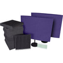 Auralex Acoustic Panel Podcast Starter Kit with Two DeskMAX Home Office Panels (Purple)