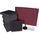 Auralex Acoustic Panel Podcast Starter Kit with One DeskMAX Home Office Panel (Burgundy)