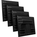 Auralex T'Fusor 3D Sound Diffusor Panels (Matte Black, 4-Pack)