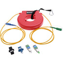 Platinum Tools Universal Launch Cable Ring for Fiber Optic Testing (SC/APC to SC/UPC, 9um/SM)