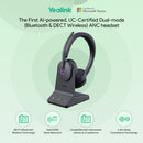 Yealink WH68 Stereo Wireless Headset with DECT and Bluetooth (Microsoft Teams)