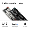 Keychron Q6 Ultra 8K Wireless Mechanical Keyboard (Black, Keychron Silk POM Red Switches)