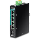 TRENDnet TI-PG541i 5-Port Gigabit PoE+ Compliant Managed Industrial DIN-Rail Switch