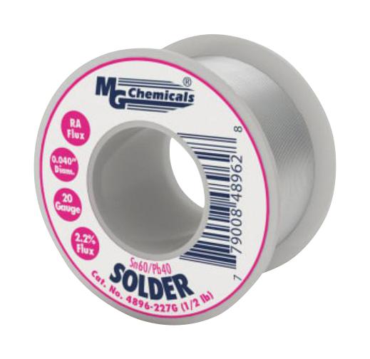 MG CHEMICALS 4898-227G SOLDER WIRE, 60/40 SN/PB, 227G