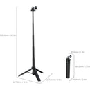 SmallRig Telescoping Handgrip/Tripod for Action Cameras with 3-Prong Mount