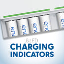 Panasonic eneloop Rechargeable Ni-MH Batteries with Charger (8 AAA Batteries)