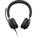 Jabra Evolve2 40 SE Stereo Wired On-Ear Headset (Microsoft Teams, USB-C/A, Black)
