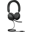 Jabra Evolve2 40 SE Stereo Wired On-Ear Headset (Microsoft Teams, USB-C/A, Black)
