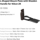 SmallRig Wooden L-Shaped Grip for Nikon ZR