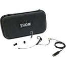 THOR AV Shadow SH20 Dual-Ear Headset Microphone with MicroDot Connector & TA4F Adapter (Black)