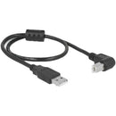Pegasus Astro USB-A 2.0 Male to USB-B 2.0 Angled Male Cable (1.6', 2-Pack)