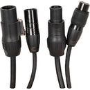 American DJ Accu-Cable 5-Pin DMX / True 1-Style Power Data Combo Cable (12')