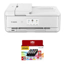 Canon Pixma TS9521Ca Wireless All-in-One Inkjet Printer (White) with PGI-280 XL / CLI-281 4-Color Ink Tank Combo Pack and 4 x 6" Photo Paper Kit