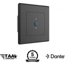 Turtle AV Dante Bluetooth Wall Plate for EU Wall Boxes (Black)