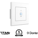 Turtle AV Dante Bluetooth Wall Plate for EU Wall Boxes (White)